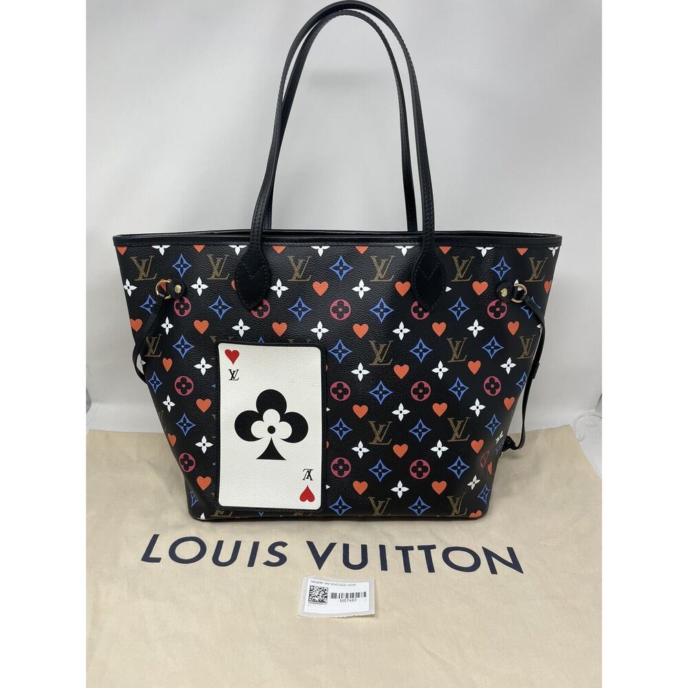 Louis Vuitton Neverfull Tote MM Black Canvas